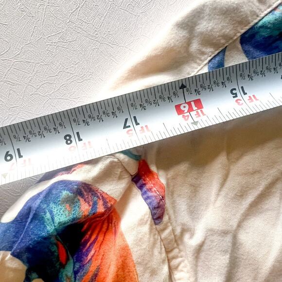 Arizona Jeans flamingo print button down unisex shirt medium - Picture 8 of 10